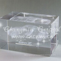 Cubo bonito do laser do cristal 3D de 5 * 5 * 8cm para o presente CM-CCB001